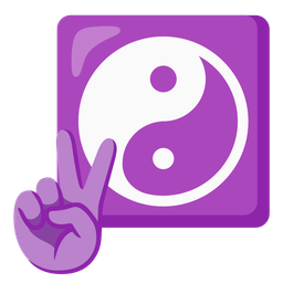 peace symbol and yin yang