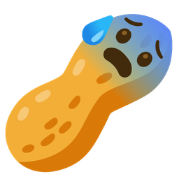 Peanuts and Anxious face with sweat