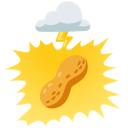 Peanuts and Cloud with lightning