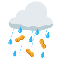 Peanuts and Cloud with rain