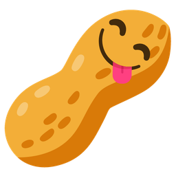 Peanuts and Face savoring food