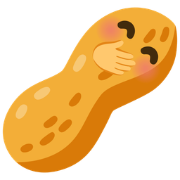 Peanuts and Face with hand over mouth