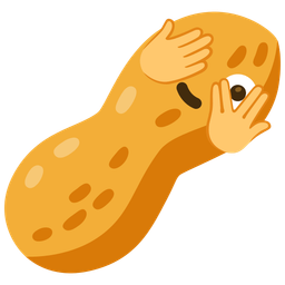 Peanuts and Face with peeking eye