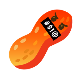 Peanuts and Face with symbols on mouth