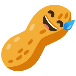 Peanuts and Grinning face with sweat