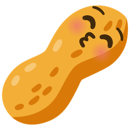 Peanuts and Kissing face with closed eyes