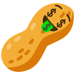 Peanuts and Money-mouth face