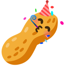 Peanuts and Partying face