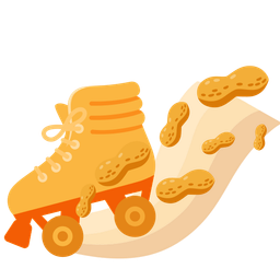 Peanuts and Roller skate