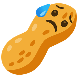 Peanuts and Sad but relieved face