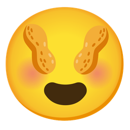 Peanuts and Smiling face with heart-eyes