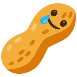 Peanuts and Smiling face with tear