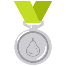 pear and 2nd place medal