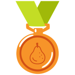 pear and 3rd place medal