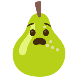 pear and anguished face