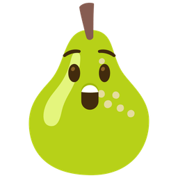 pear and astonished face