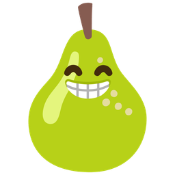 Pear and Beaming face with smiling eyes