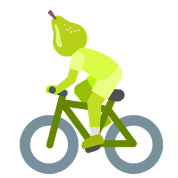pear and bicycle