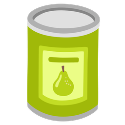 pear and canned food