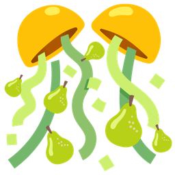 pear and confetti ball