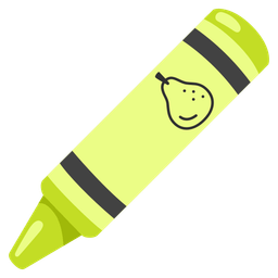 pear and crayon
