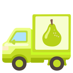 pear and delivery truck