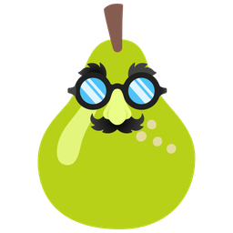 pear and disguised face