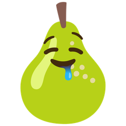 pear and drooling face