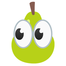 pear and eyes
