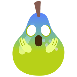 pear and face screaming in fear