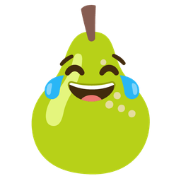 Pear and Face with tears of joy