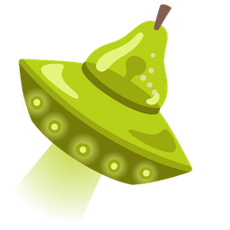 pear and flying saucer