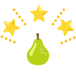 pear and glowing star