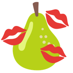 pear and kiss mark