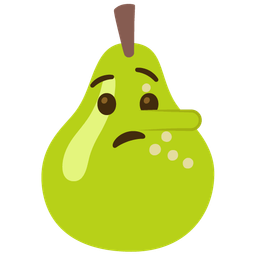 pear and lying face