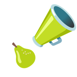 pear and megaphone