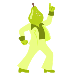 pear and mirror ball