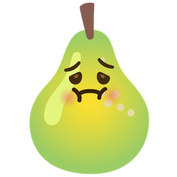 pear and nauseated face