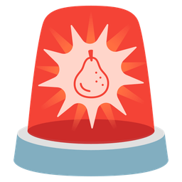 pear and police car light