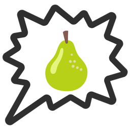 pear and right anger bubble