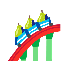 pear and roller coaster