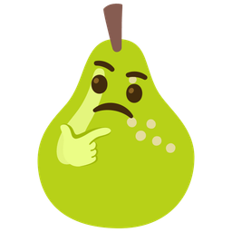 pear and thinking face