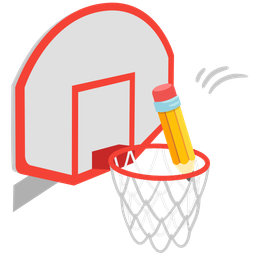 pencil and basketball