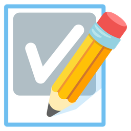 pencil and check mark button