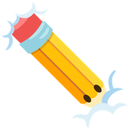 pencil and face in clouds