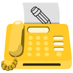 pencil and fax machine