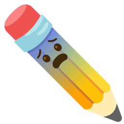 pencil and fearful face