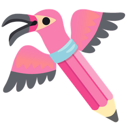 pencil and flamingo