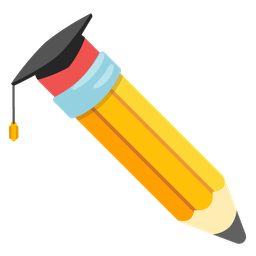 pencil and graduation cap