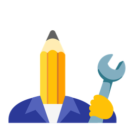 pencil and hammer and wrench